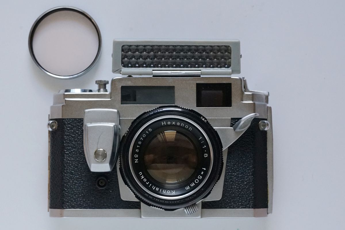 @LOOK@ Konica IIIM Rangedinder with Half Frame Adapter! Full/ Half Frame OK!